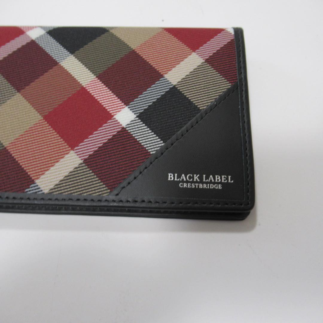 ブラックレーベルクレストブリッジ新品レッド ロングウォレット / 長財布