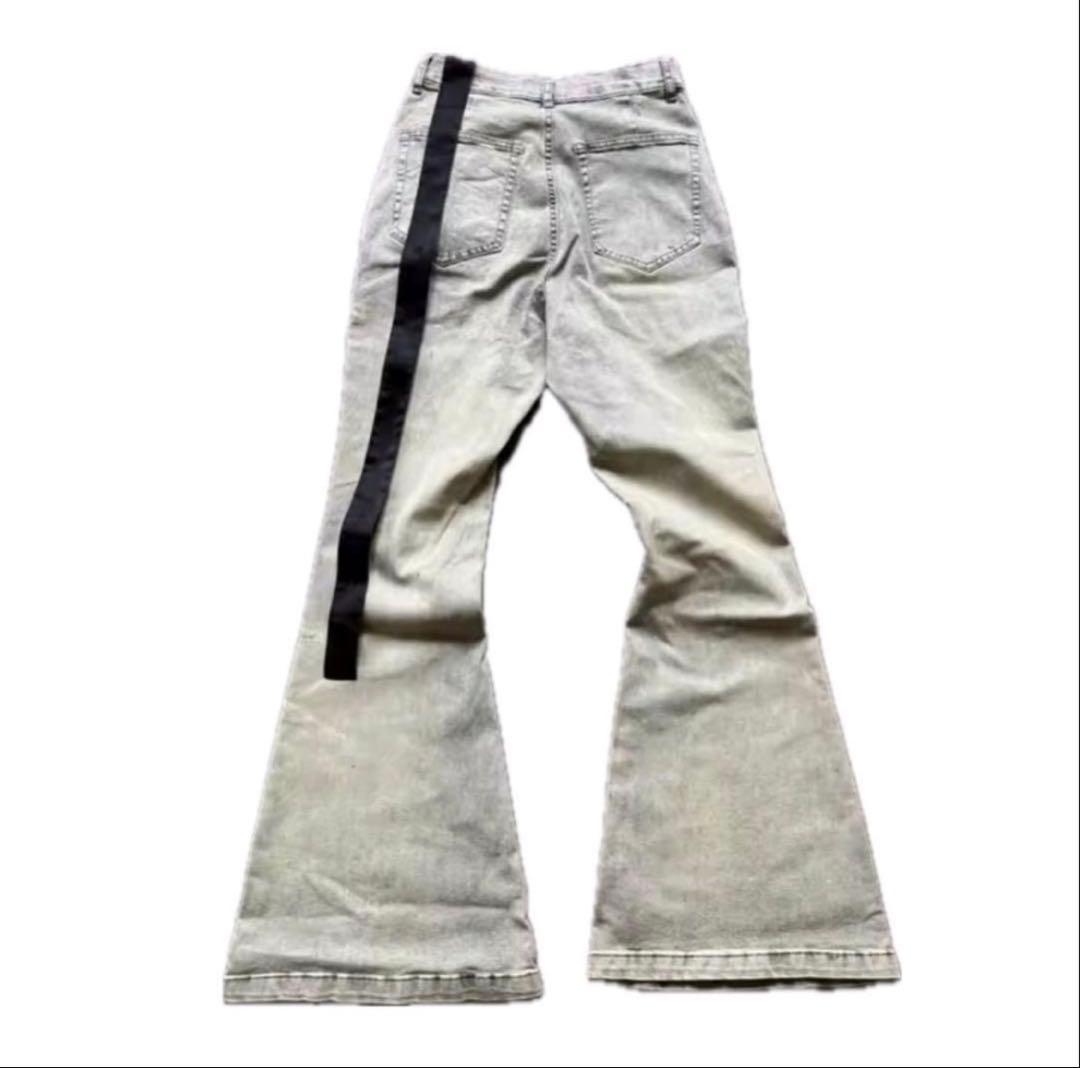 bolan似 white boots cut denim opium