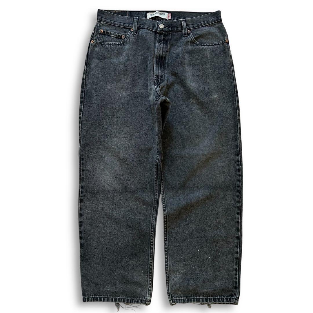 リーバイス 550 ブラックデニム バギーパンツ W36 L29 墨黒 ゆるだぼ