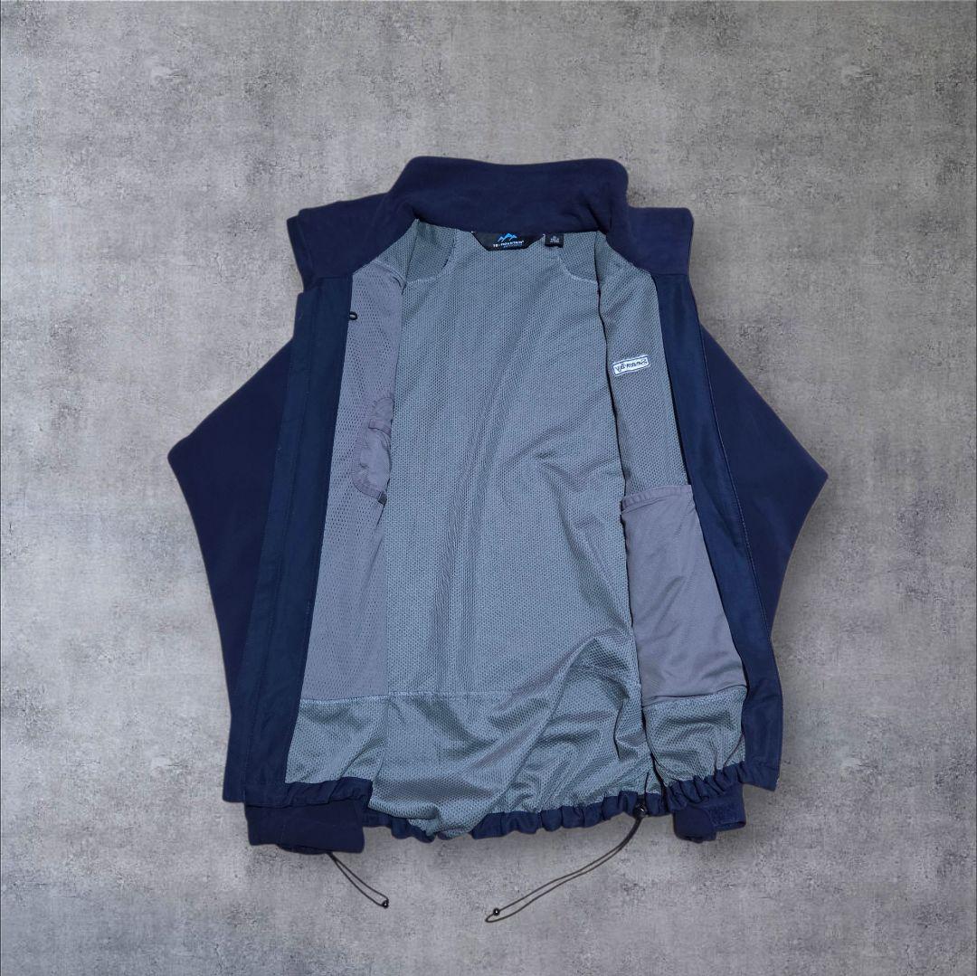 希少Tri-MountainソフトシェルジャケットSeaway企業ネイビードロコ