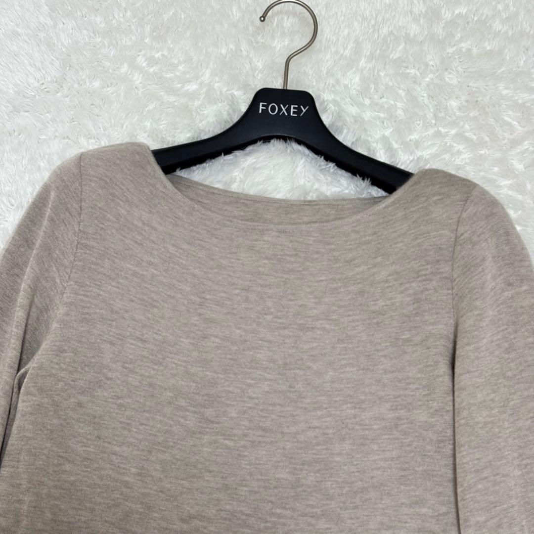 20年　FOXEY Knit Top Ruche カシミヤ　シルク　40522