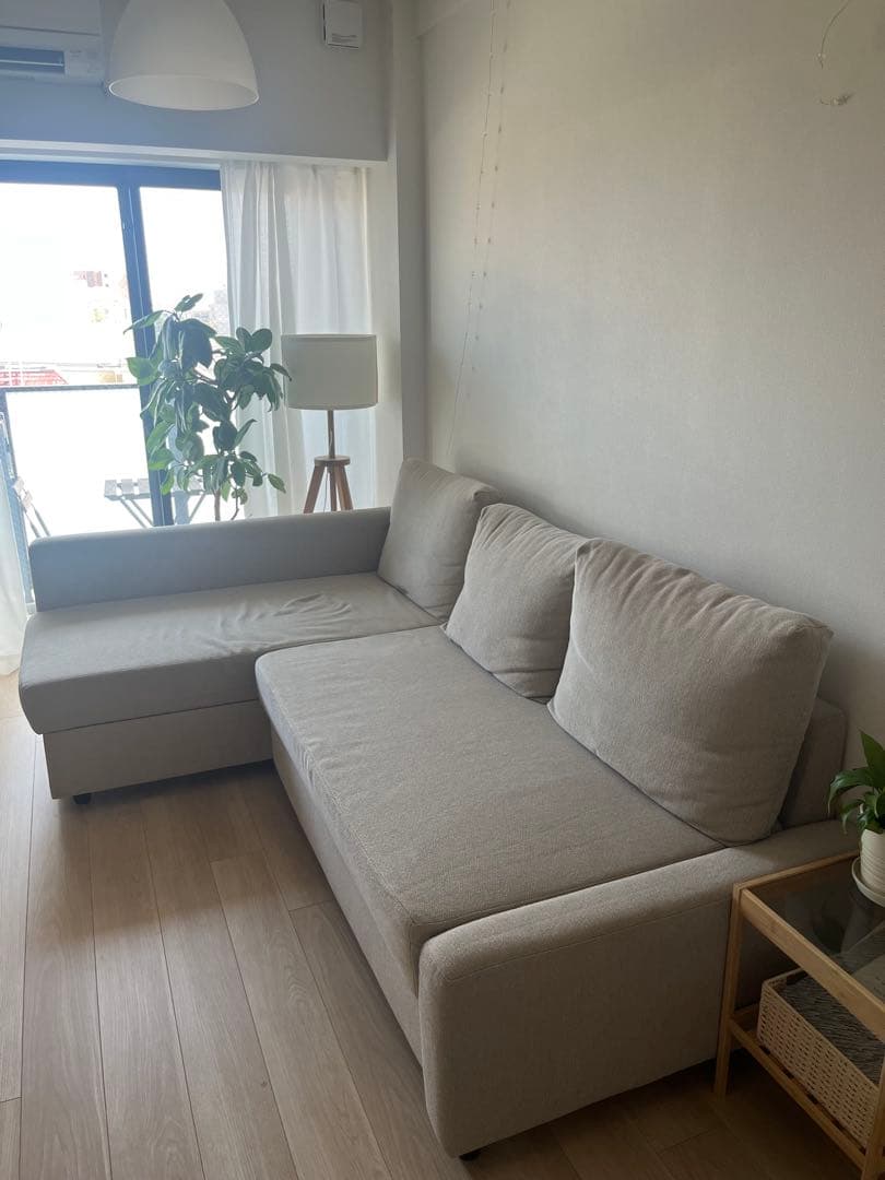 IKEA フリーヘーテン　L字型ファブリックソファ