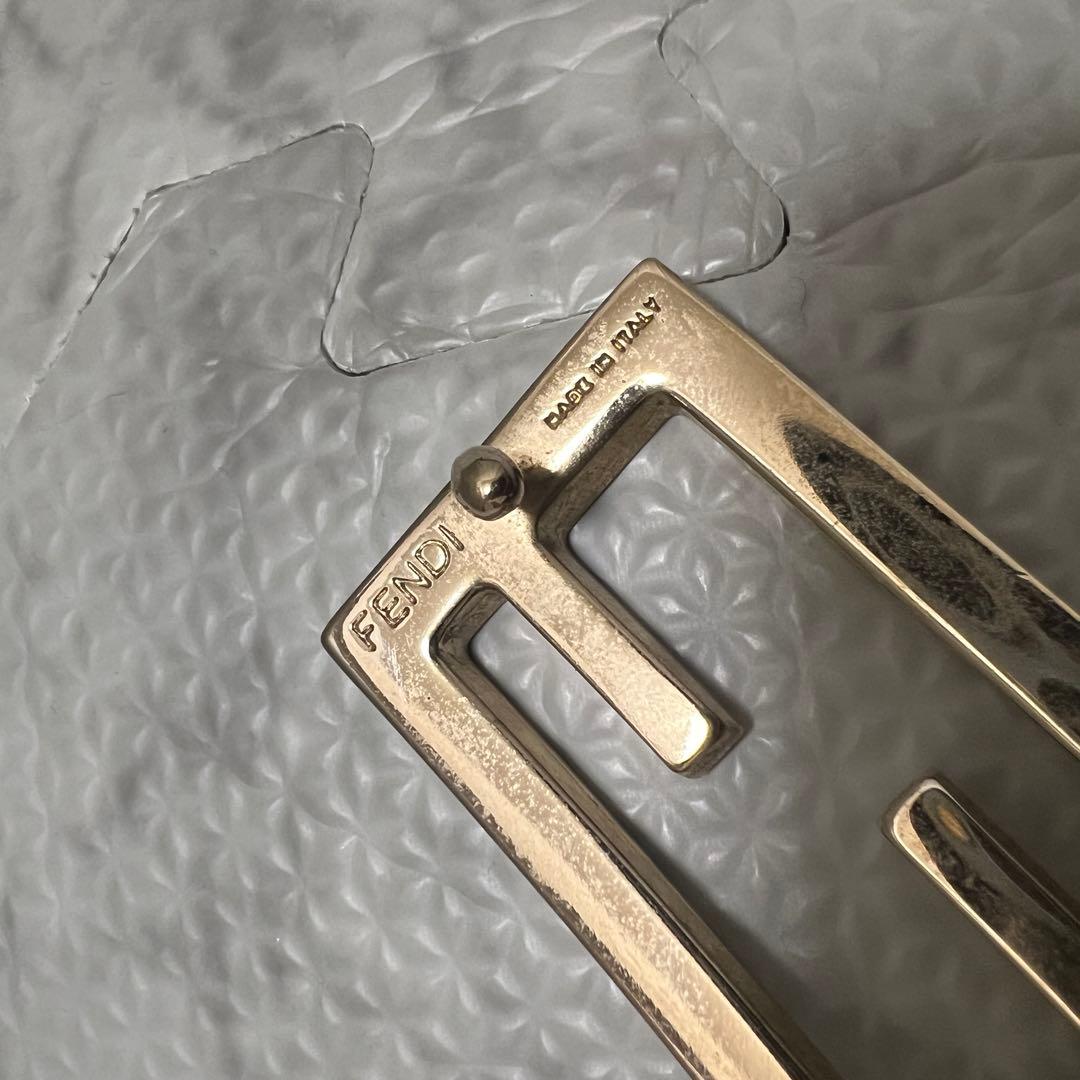 フェンディ ベルト ズッカ FFロゴ バックル ゴールド キャンバス メンズ