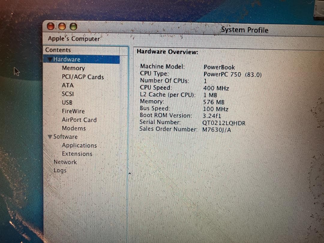 ★【ジャンク】PowerBook G3 400Mhz 起動のみ確認★