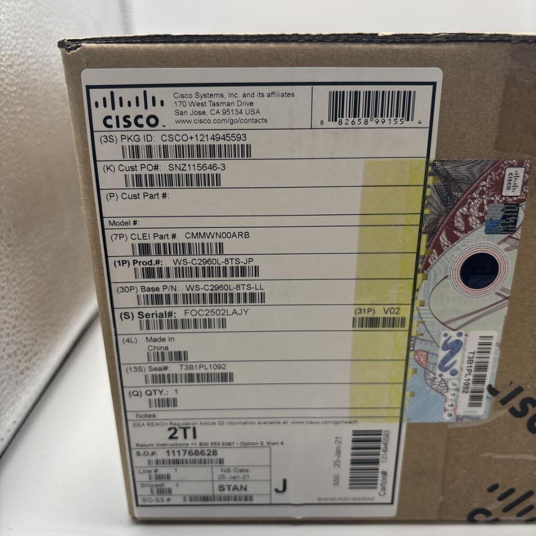 PC用ゲームコントローラー・コンバーター Cisco WS-C2960L-8TS-LL Catalyst 2960-L