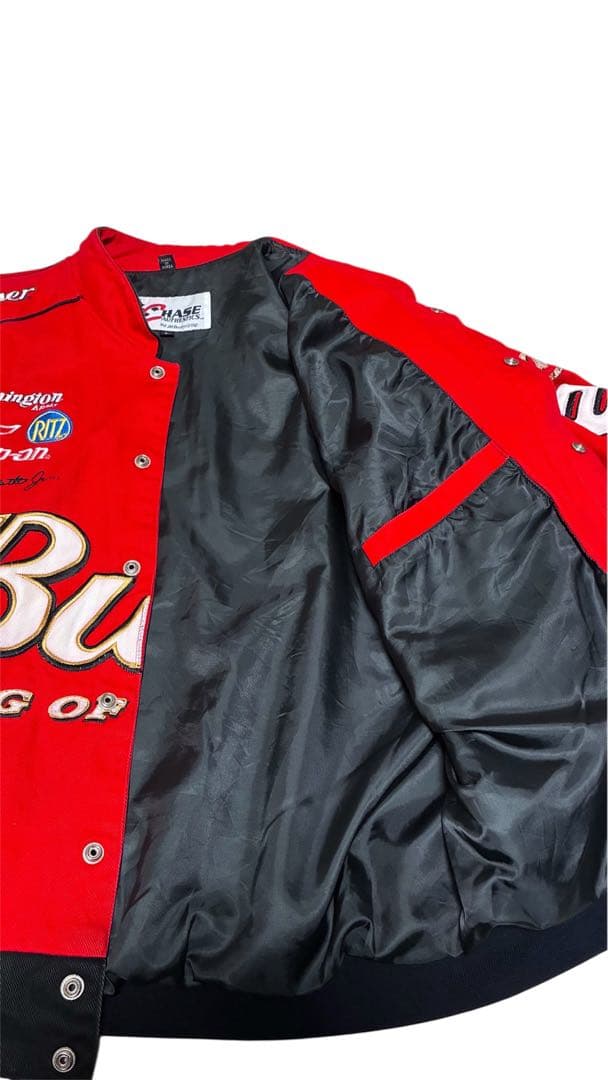 ジャケット・アウター Chase Budweiser Racing Bomber Jacket