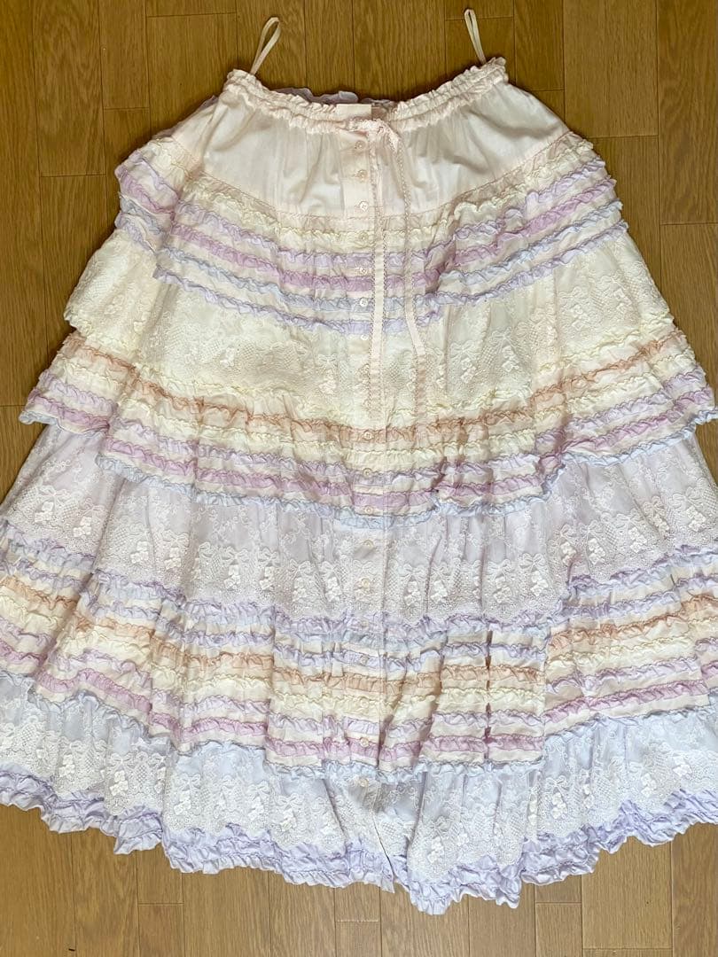 PINKHOUSE 配色フリルスカート