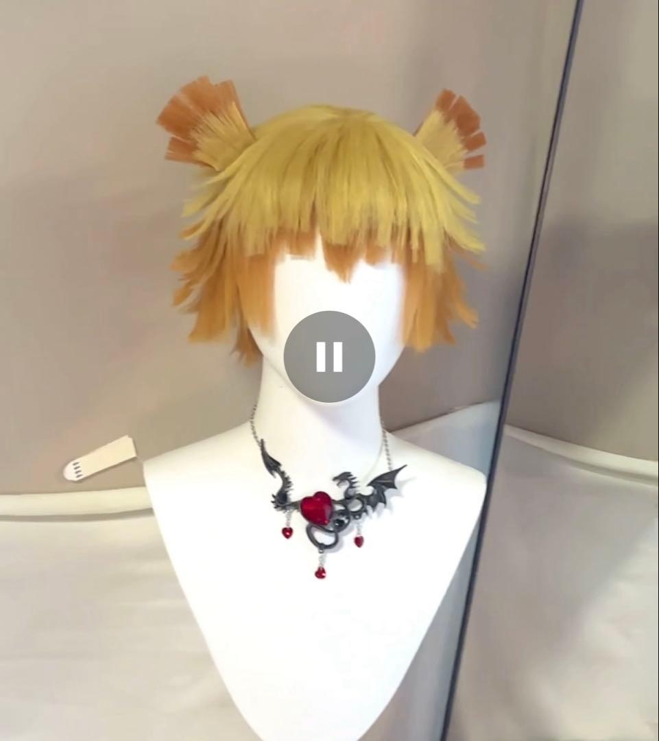 鬼滅の刃 遊郭編 我妻善逸コスプレ衣装➕ ウィッグsサイズ