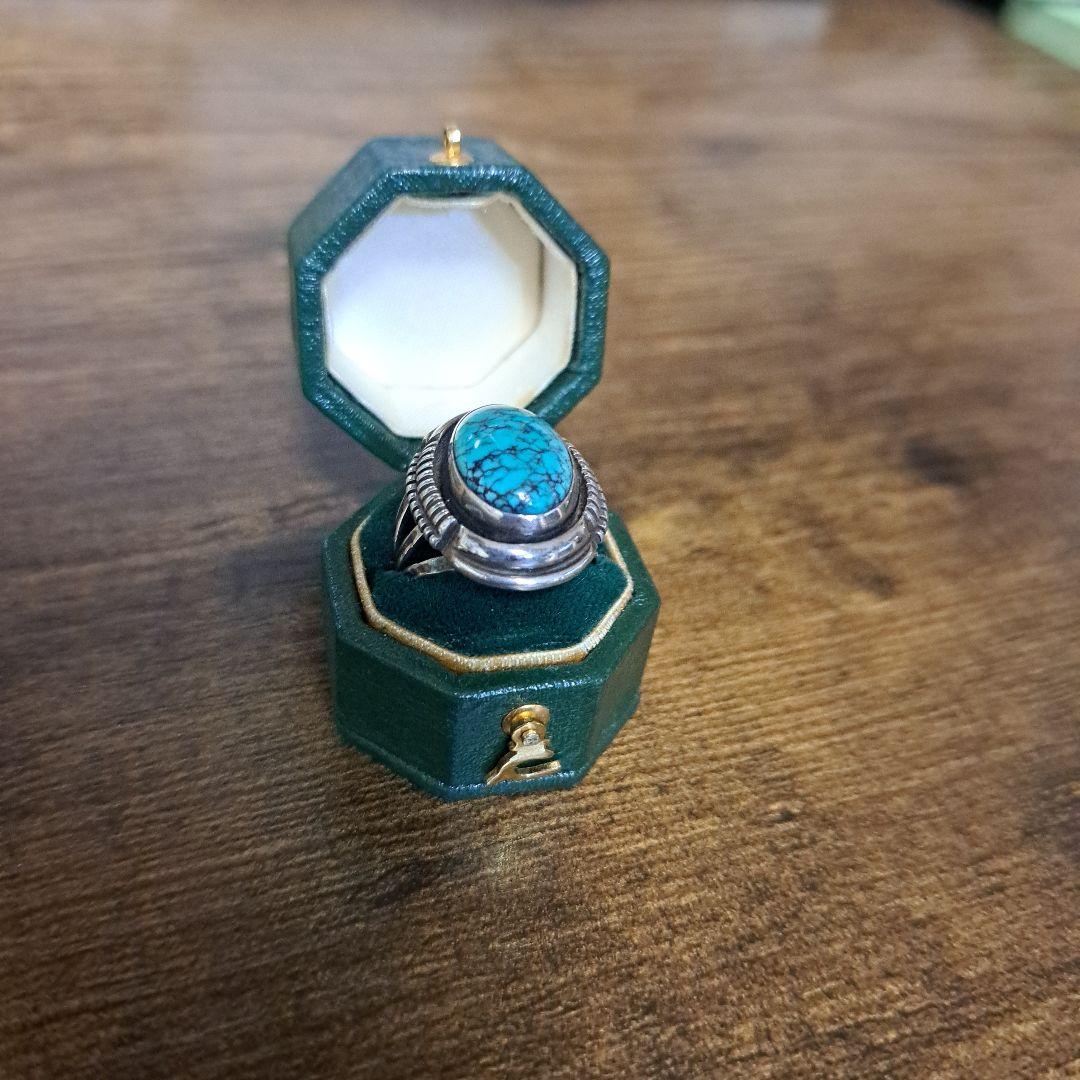 インディアンジュエリー　ターコイズ　シルバーリング