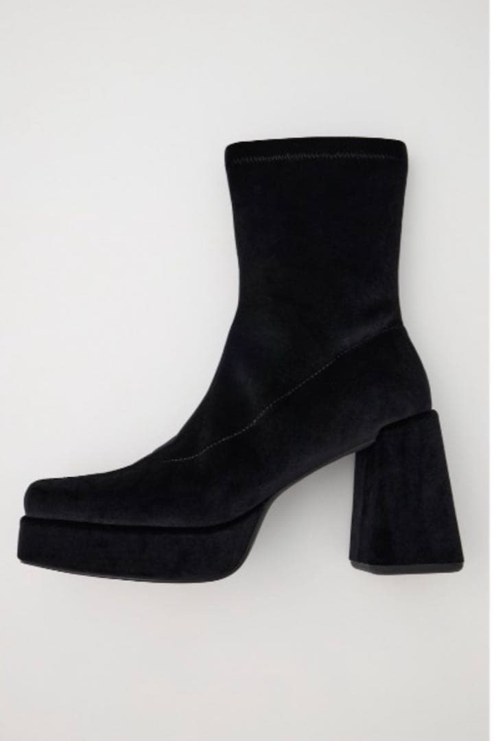 ViVi掲載 STRETCH BLOCK HEEL ブーツ L