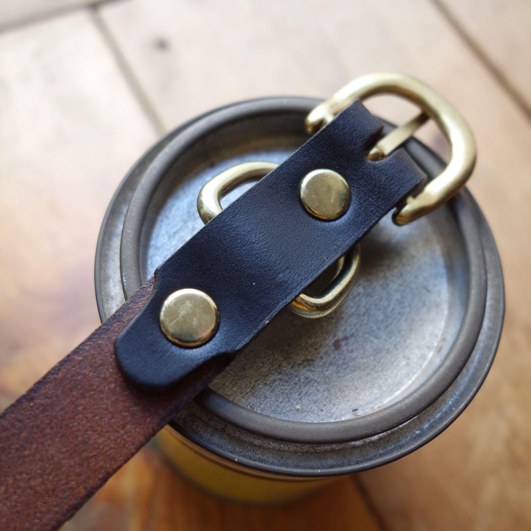 ☆茶芯ナロースタッズベルトサドルレザー htcベルト callyお好きな方