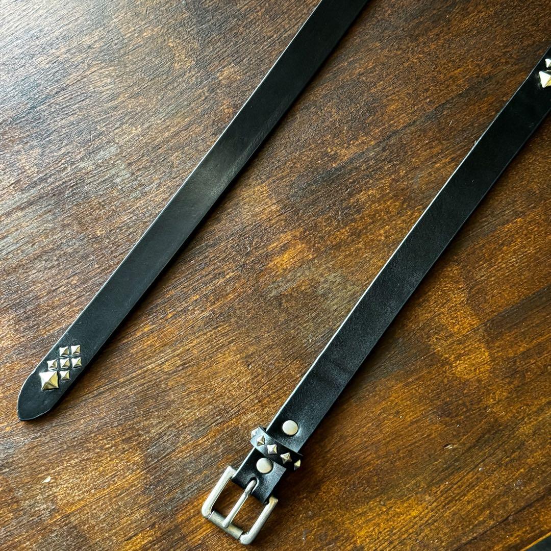 k*1様 スタッズナローベルトミリタリmx23mm 32inch125cm