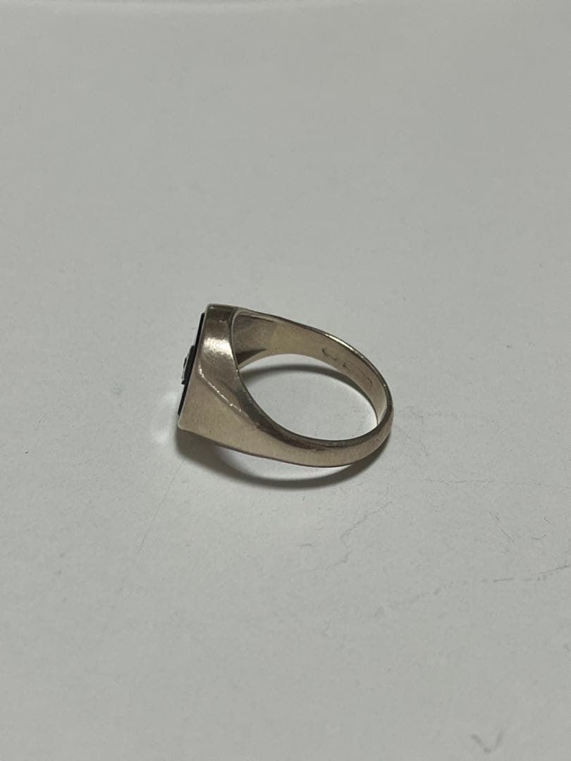 英国製 シルバー925 70s ヴィンテージ シグネットリング 20号
