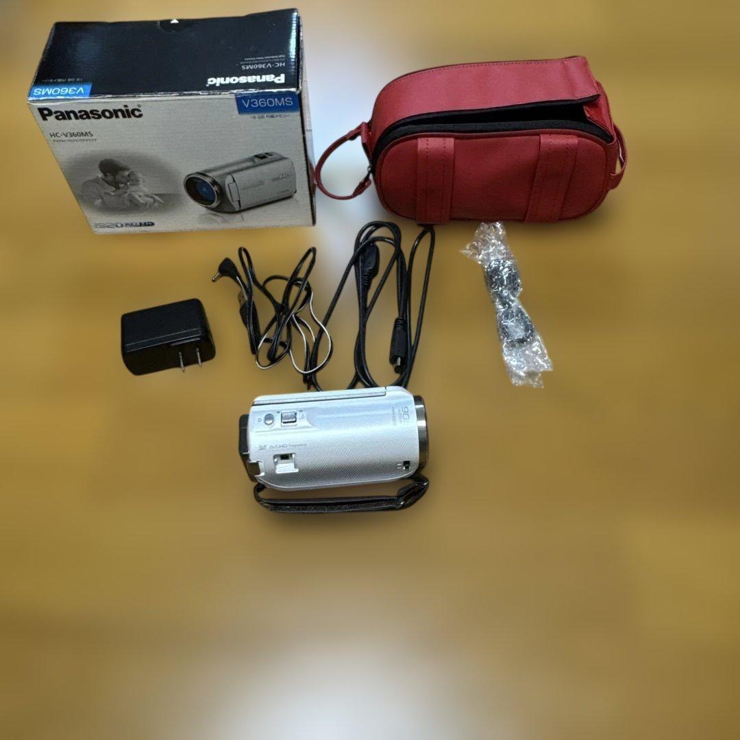 パナソニック HC-V360MS デジタルハイビジョンビデオカメラ ケース付き