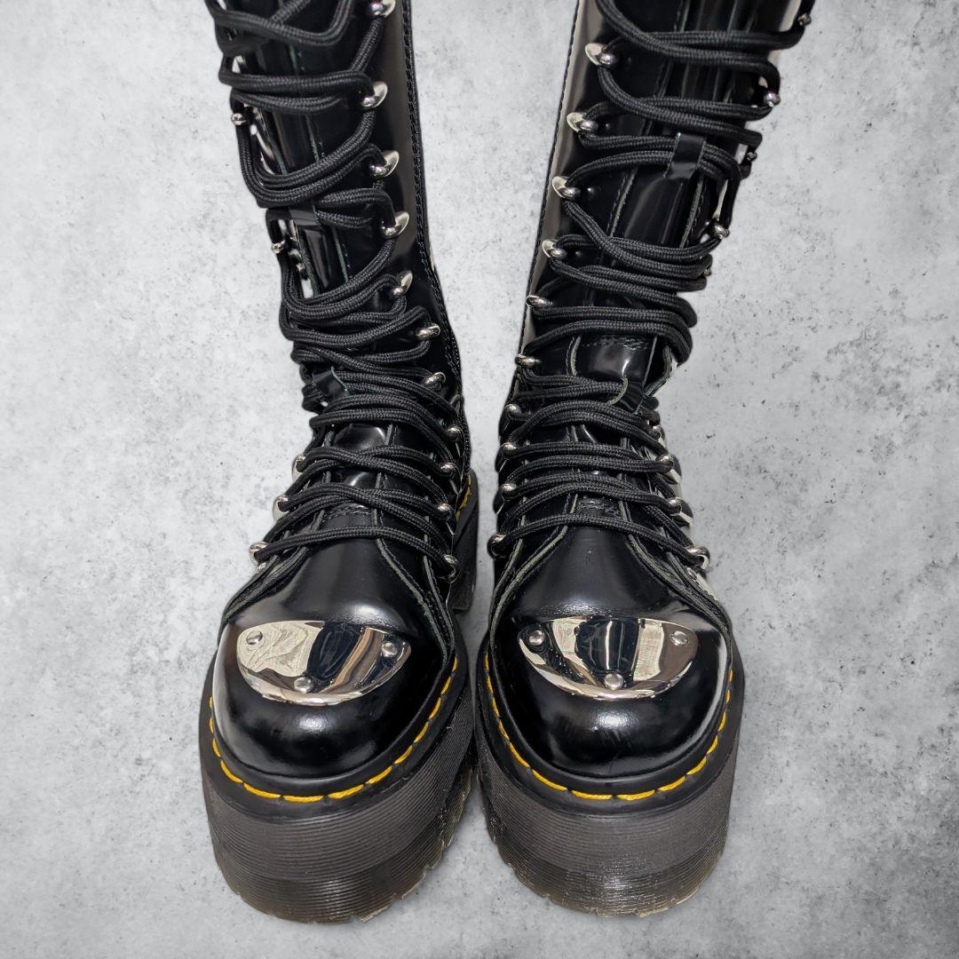 極美品 ドクターマーチン 1B60 LTT MAX UK4 ロングブーツ 厚底