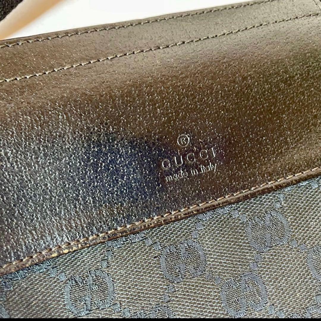 【GUCCI】ブラック ボディバッグ ウエストポーチ ブラック GGパターン