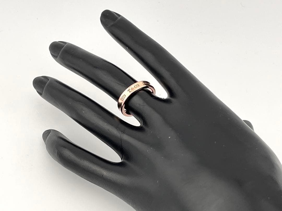 c947 美品　ティファニー　1837 ルベドメタル　ナロー　リング　約11号