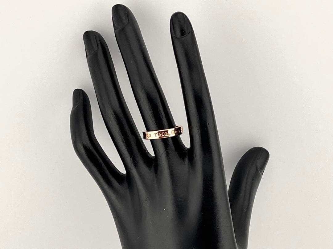 c947 美品　ティファニー　1837 ルベドメタル　ナロー　リング　約11号