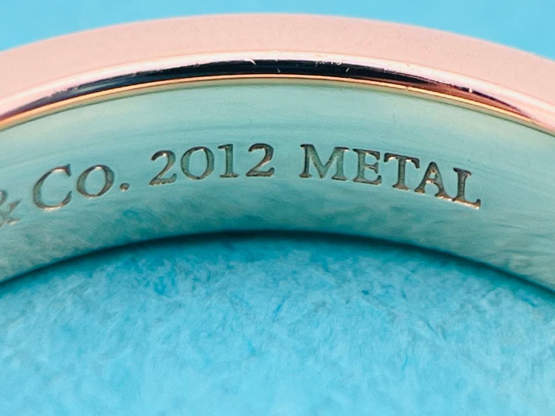 c947 美品　ティファニー　1837 ルベドメタル　ナロー　リング　約11号