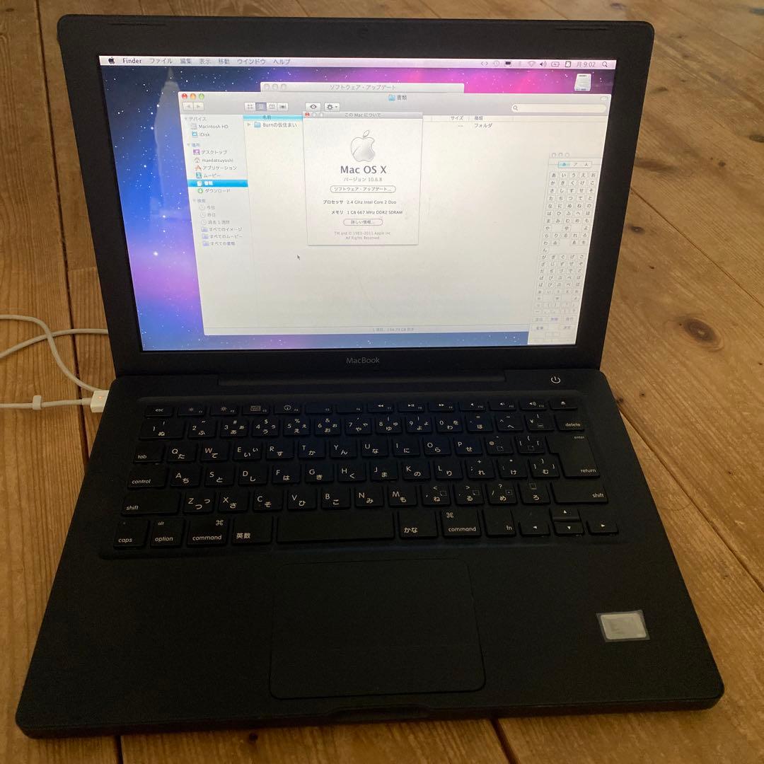 mac book  黒 動作品