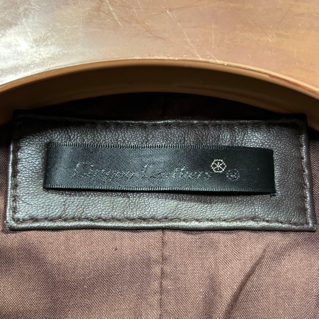 美品　Liugoo Leathers リブ付トラックジャケット　ラムレザー　XL