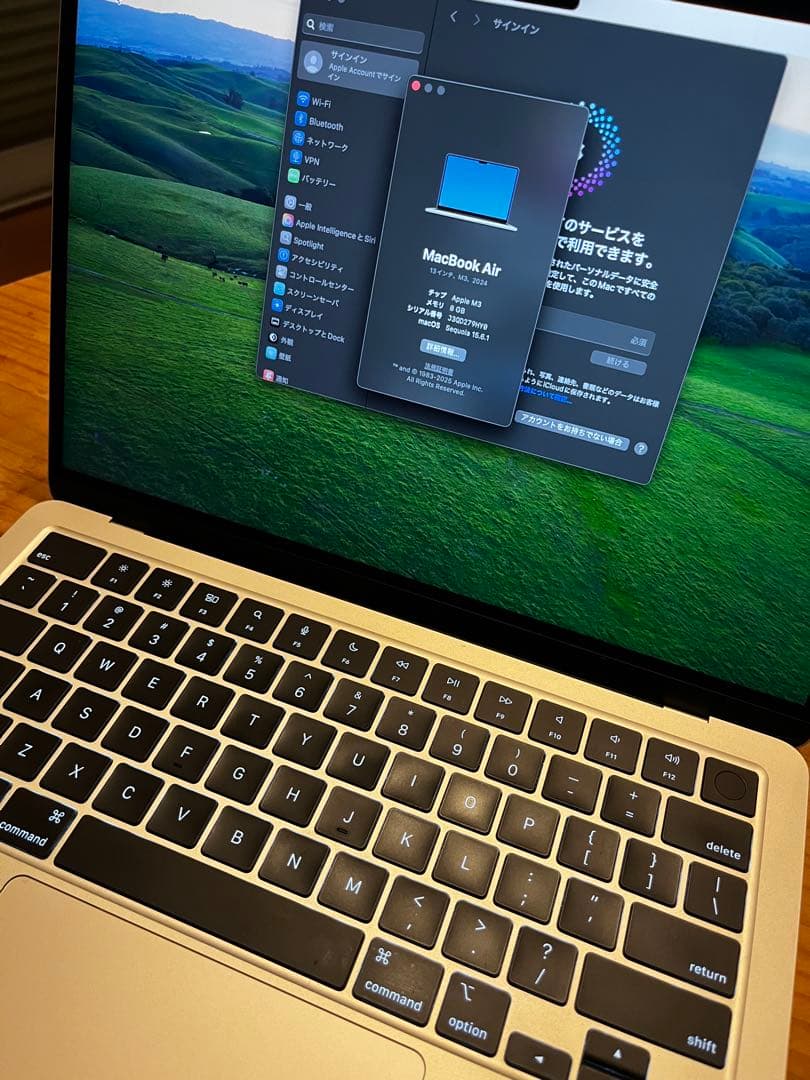 MacBook本体 MacBook Air 13 M3 256GB