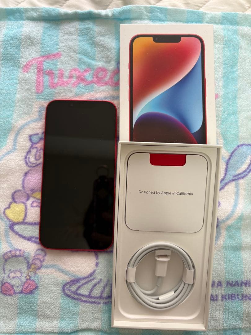 Apple iPhone 14 赤 128GB 美品　バッテリー状態100%