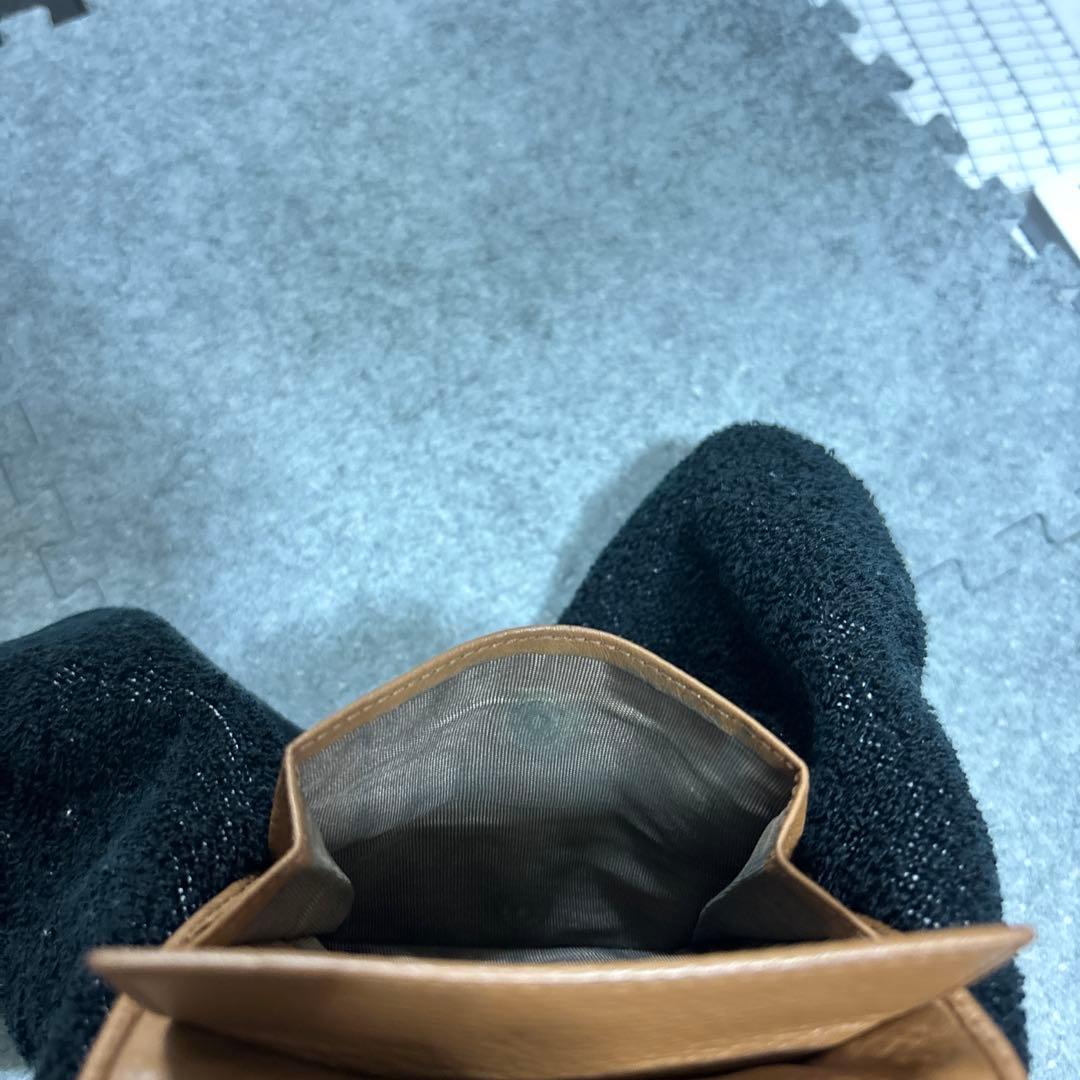 PRADA 茶色　財布　ゴールド　三つ折り