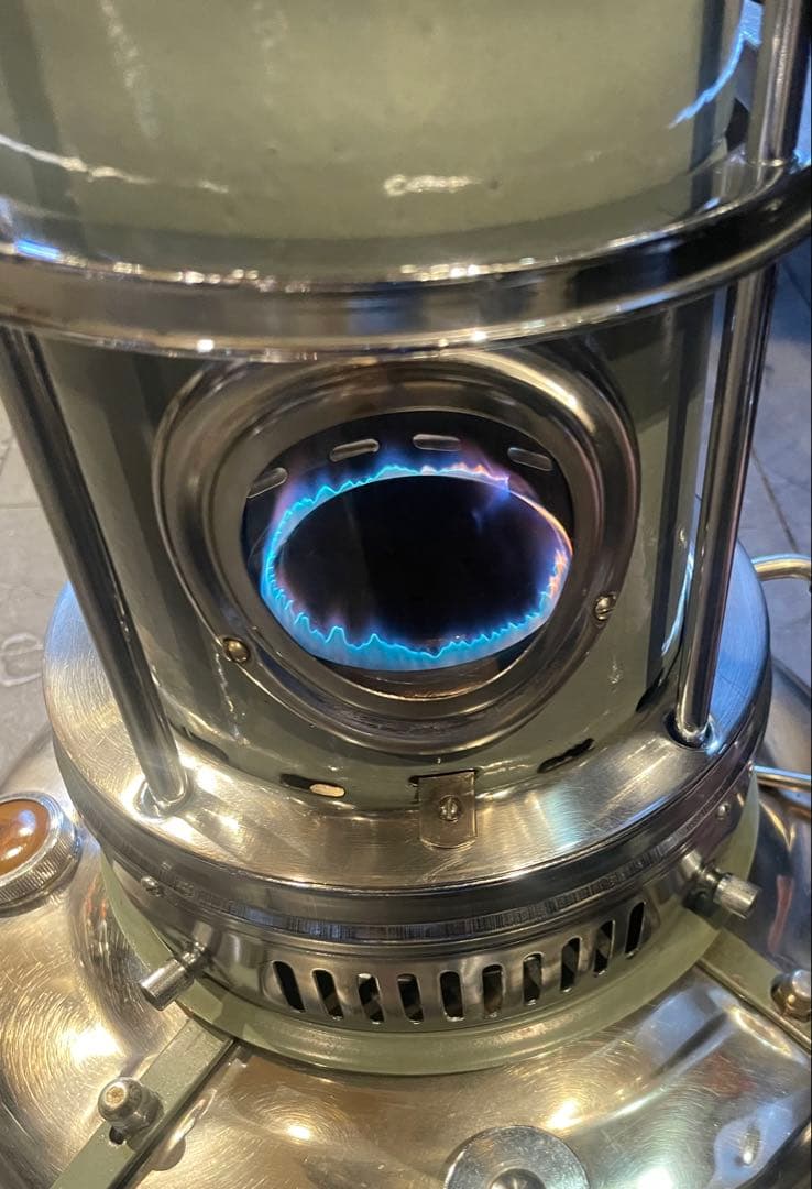 レア Aladdin グレー ビンテージ ブルーフレーム ストーブ アラジン 5