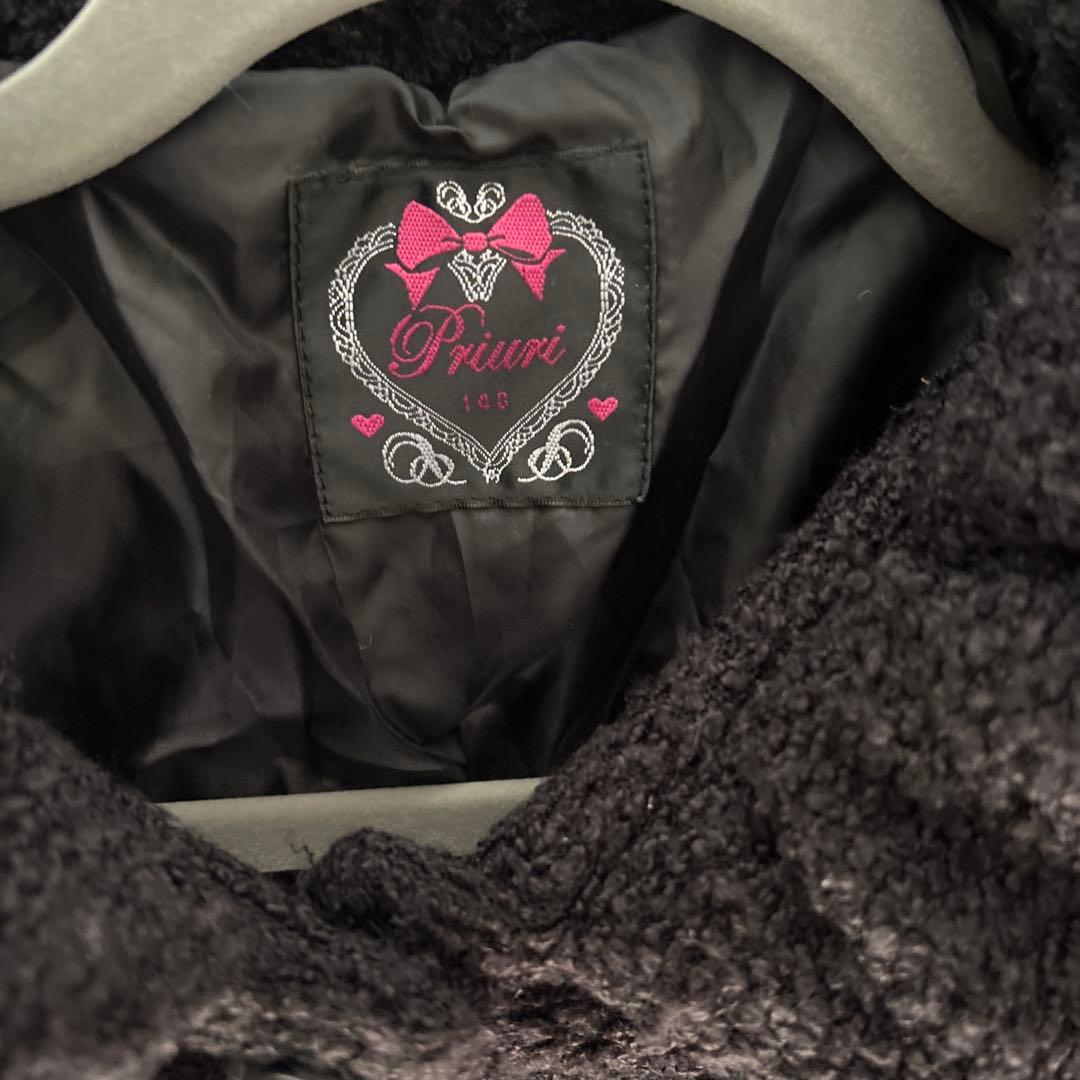 Priuri 黒 ウールコート 140