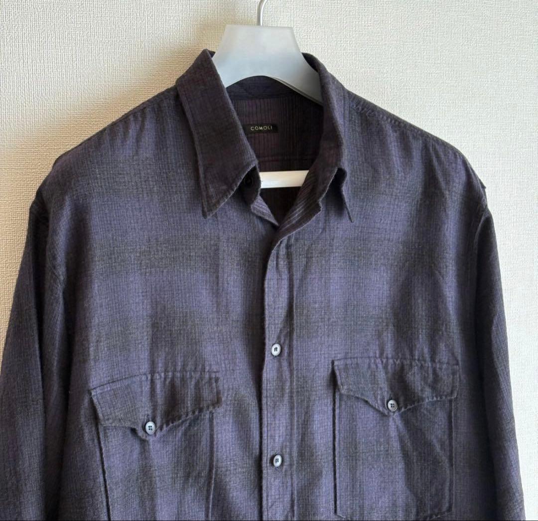 M*様 COMOLI ウールシルク ワークシャツ