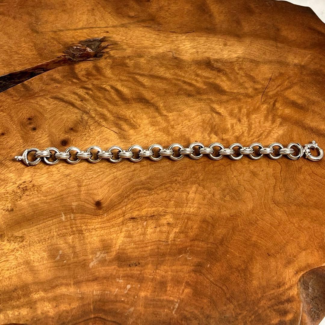 イタリア ヴィンテージ シルバー デザインリンク ブレスレット ITALY925