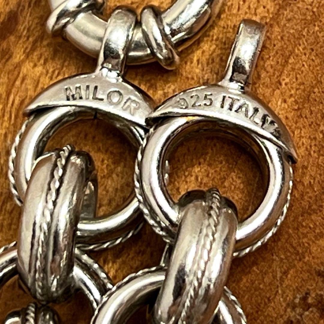 イタリア ヴィンテージ シルバー デザインリンク ブレスレット ITALY925