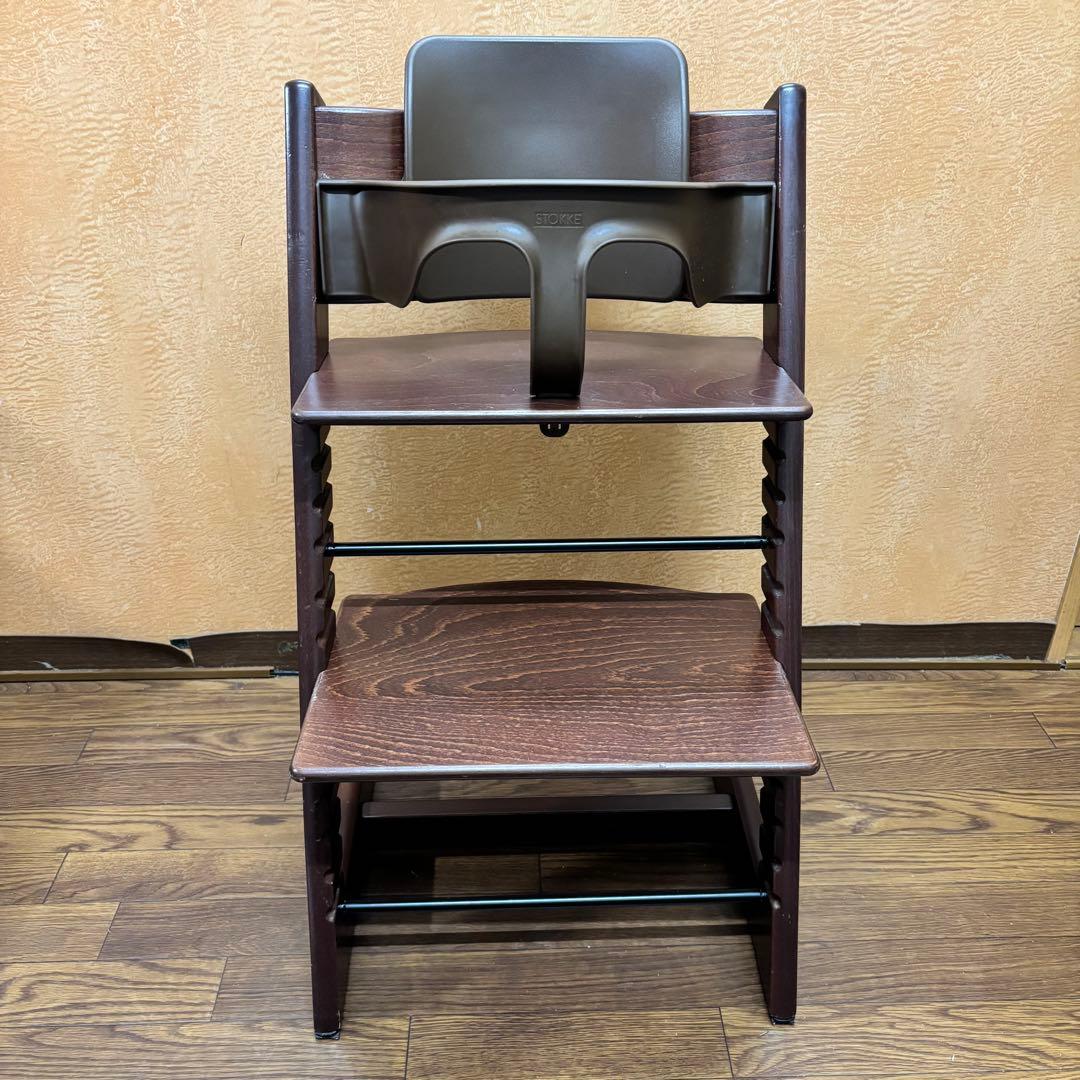 ☆良品☆【STOKKE】トリップトラップ ベビーチェア廃盤カラー ベビーセット付