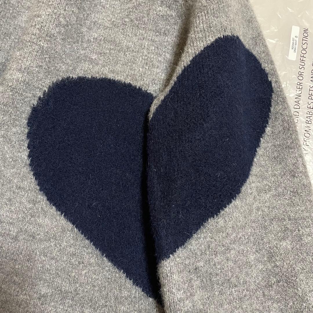 nknit ハートモチーフニット グレー
