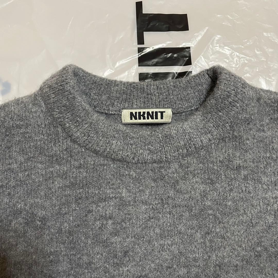 nknit ハートモチーフニット グレー
