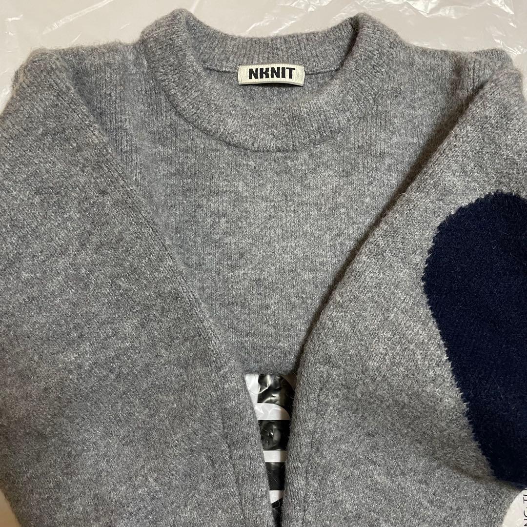 nknit ハートモチーフニット グレー