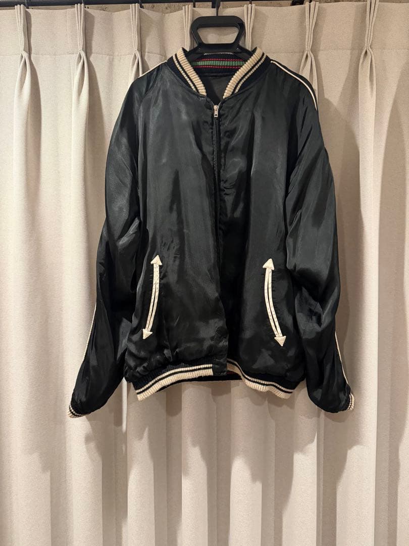 虎 富士山 刺繍 スカジャン　【坊屋春道モデル】