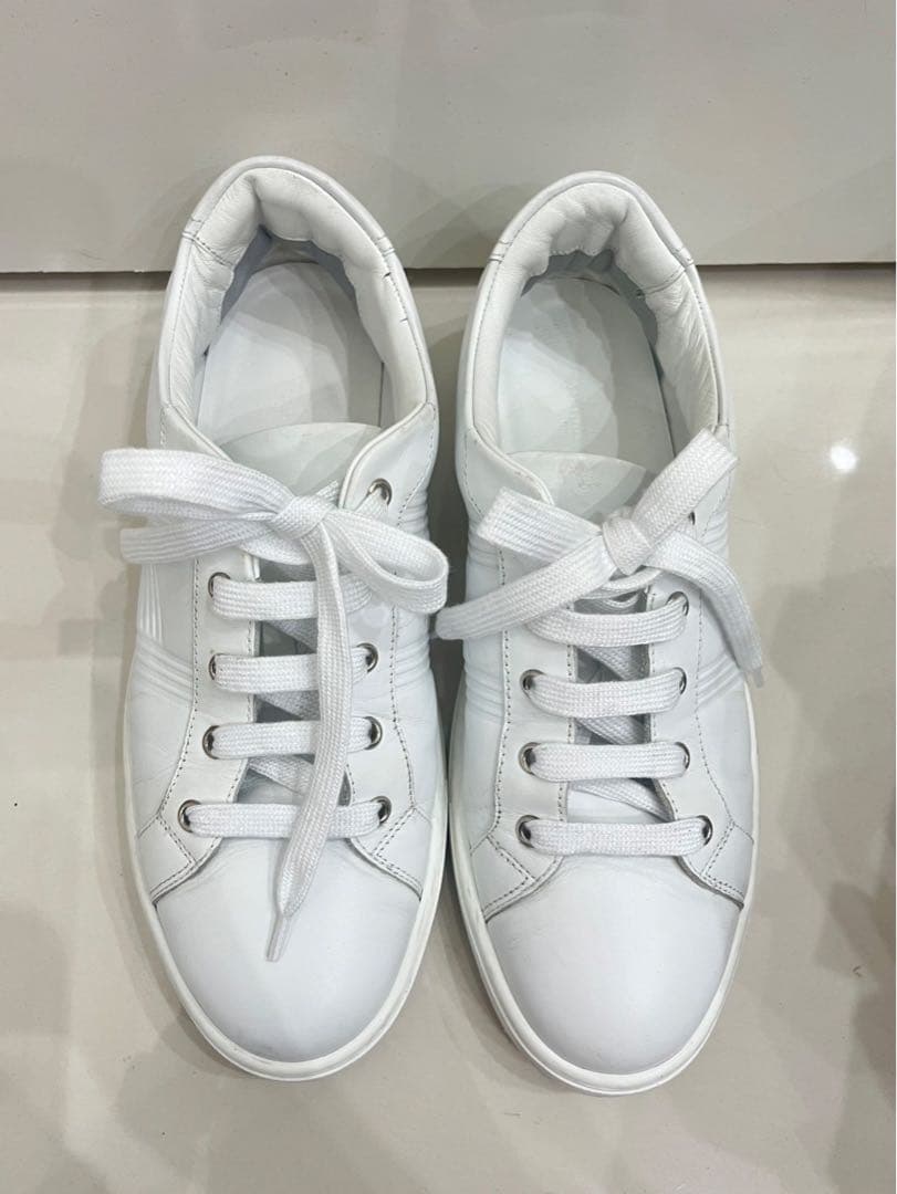 【招き猫】HERMES スニーカー レザー FR201459ZH 40