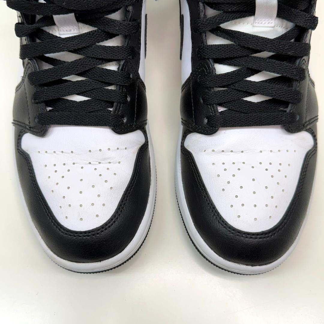 【美品】エアジョーダン1 ミッド \"パンダ\" \"ブラック/ホワイト\" 27cm