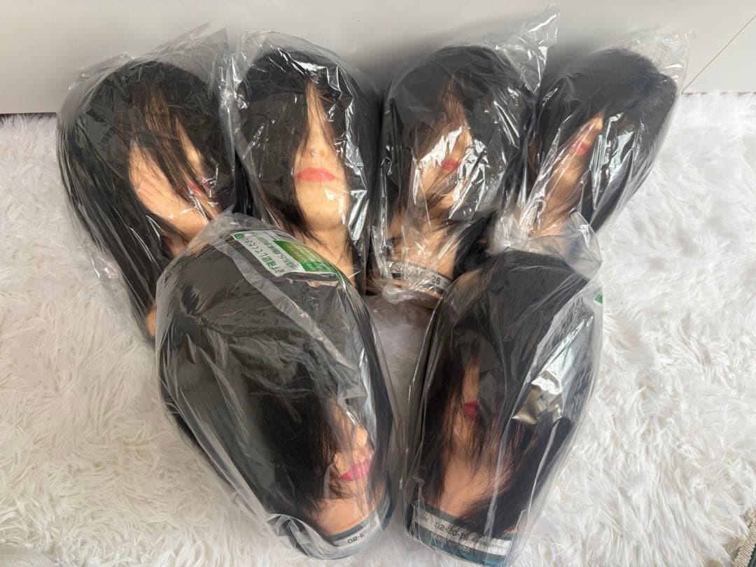 新品未使用・美容師国家試験用カットウィッグ 6個セットマイスタービューラックス