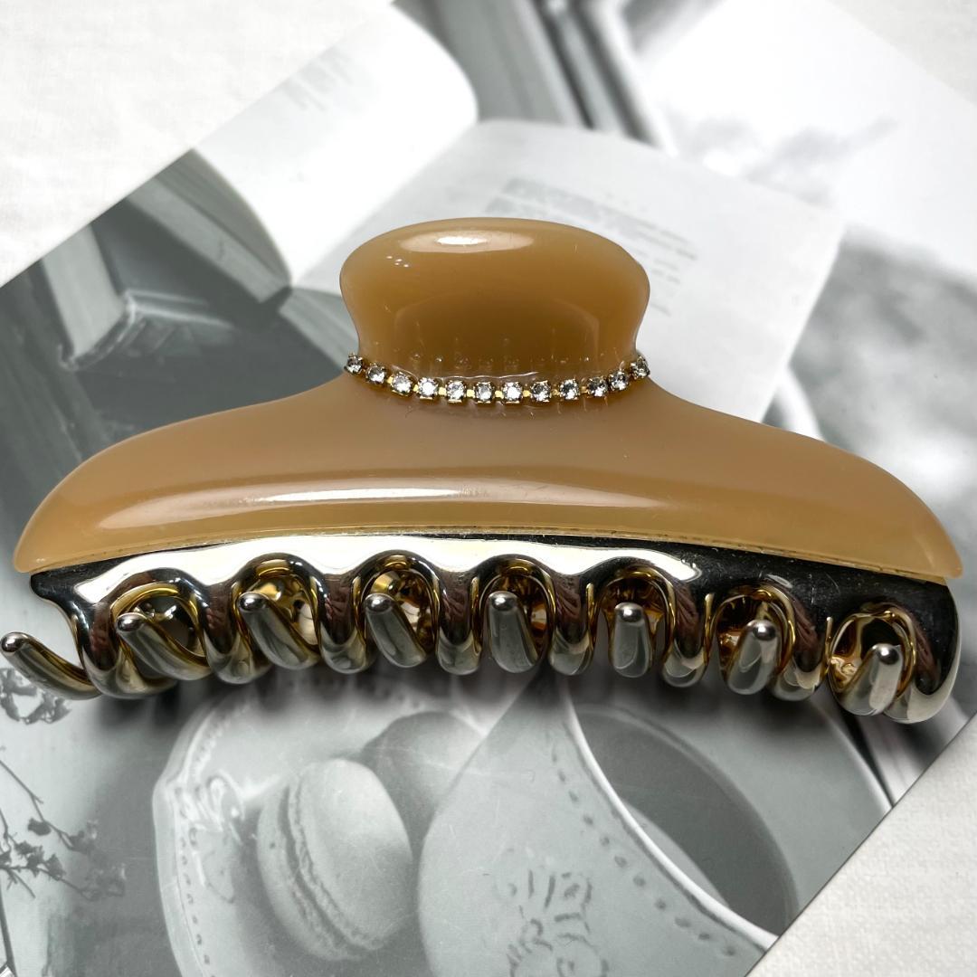 【訳アリ】acca アッカ ヘアクリップ 大 L ラージサイズ ベージュ 髪飾り