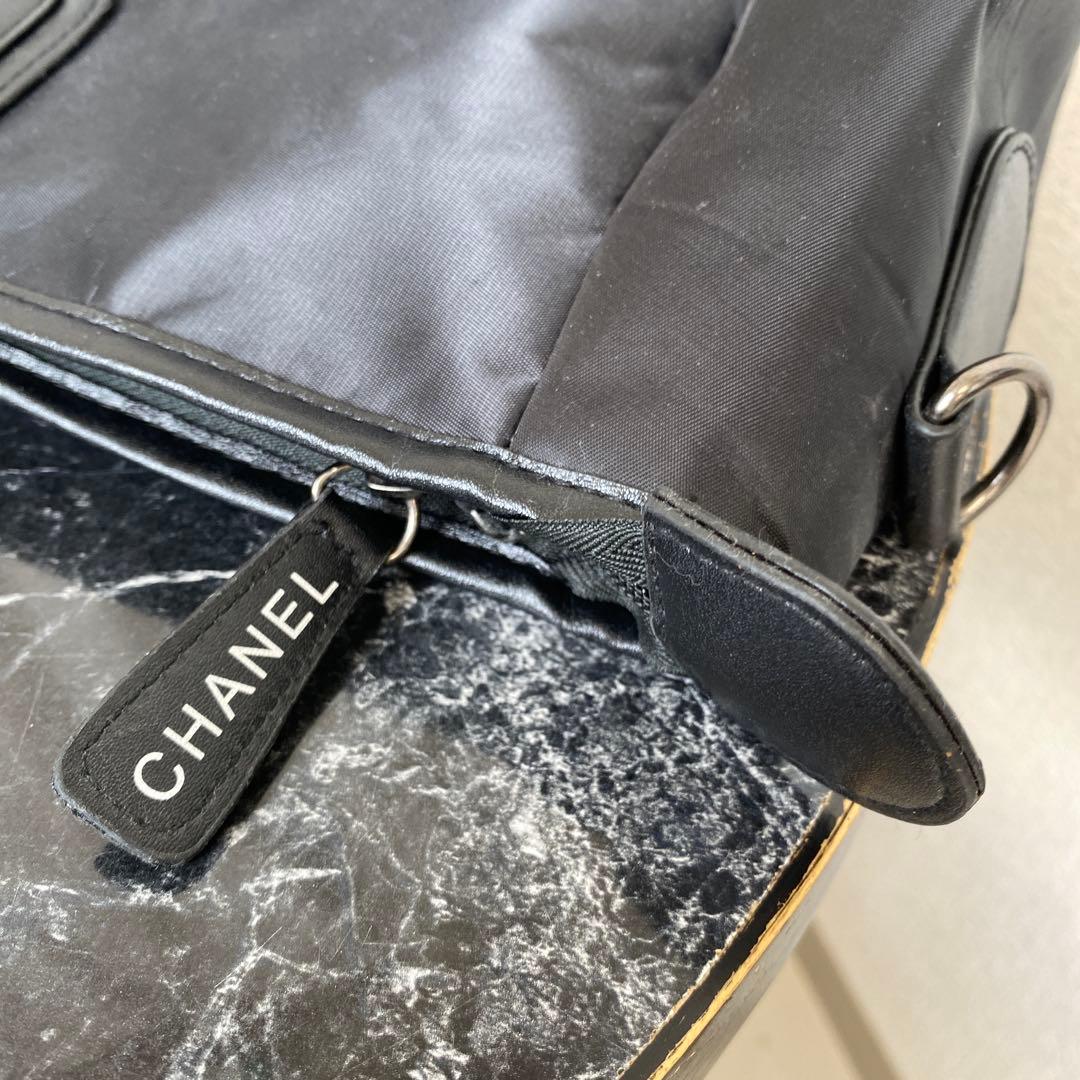 CHANEL シャネル ボストンバッグ ナイロン 黒 ノベルティ