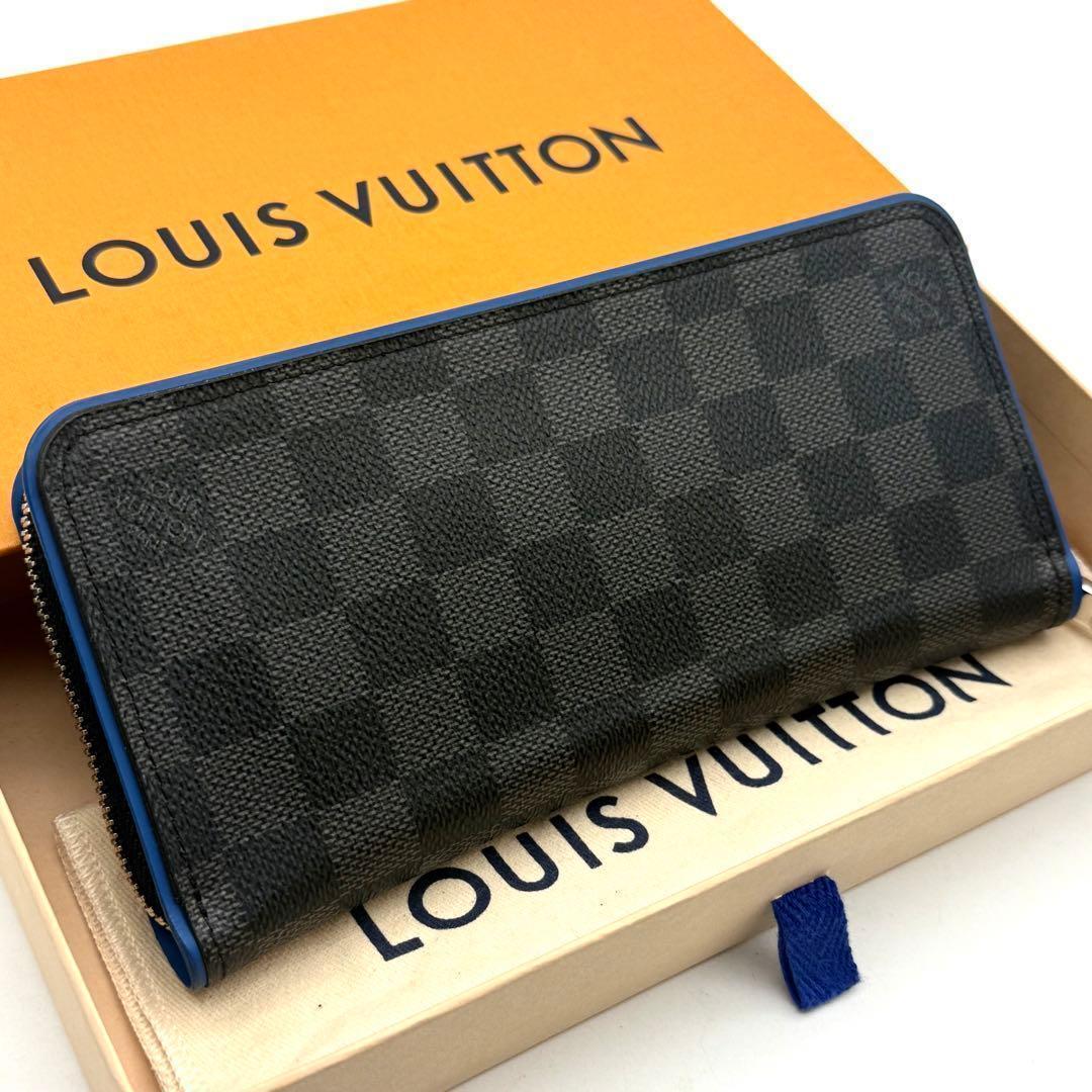 【新品近い】ルイヴィトン ダミエ グラフィット ヴェルティカル 長財布