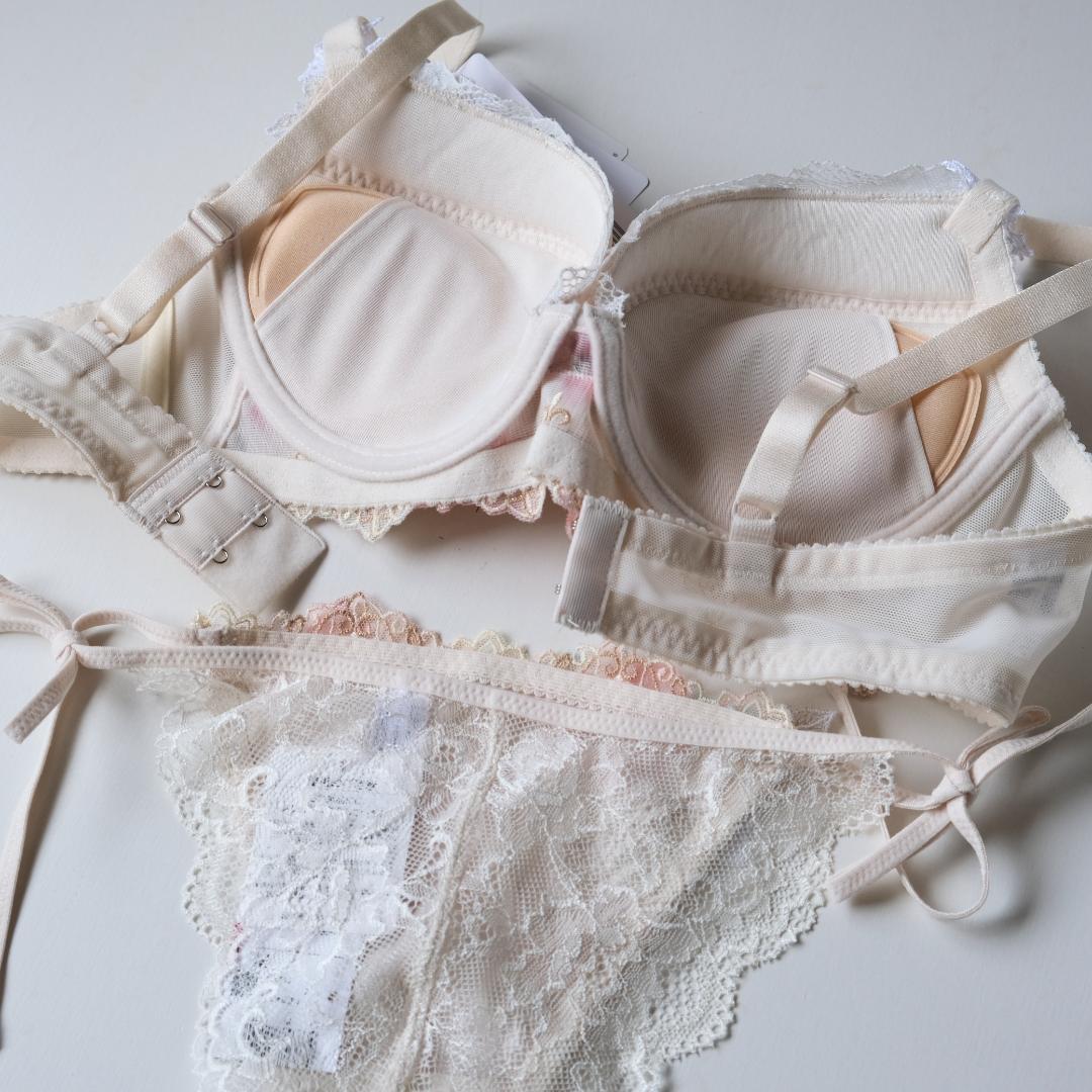 パルファージュ35S♪リボンブラF70&ショーツM Tバック ひも ラメ 新品