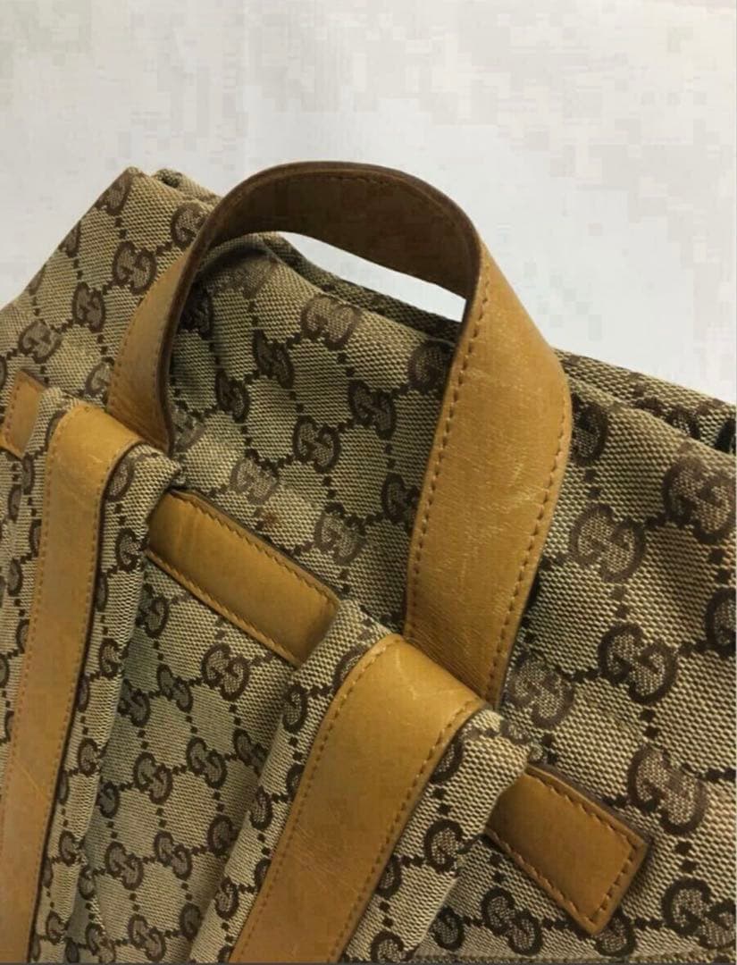 希少　美品　GUCCI GGモノグラム　バックパック　リックサック　キャンパス