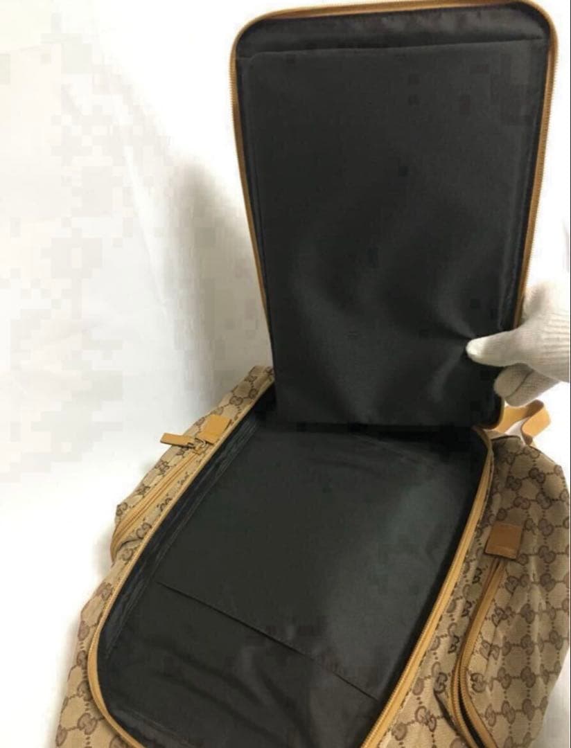 希少　美品　GUCCI GGモノグラム　バックパック　リックサック　キャンパス