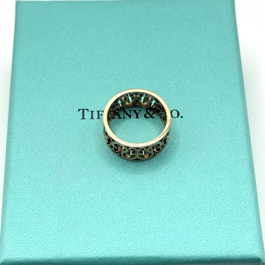 美品 ティファニー エンチャント ワイドリング 15号 メタル リング レア