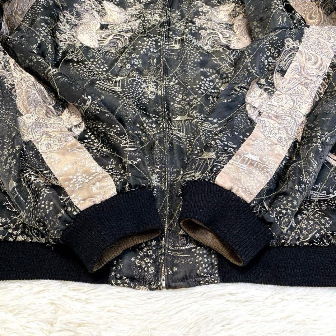 ✨希少✨花旅楽団 SCRIPT 豪華刺繍 鯉 桜 リバーシブル スカジャン