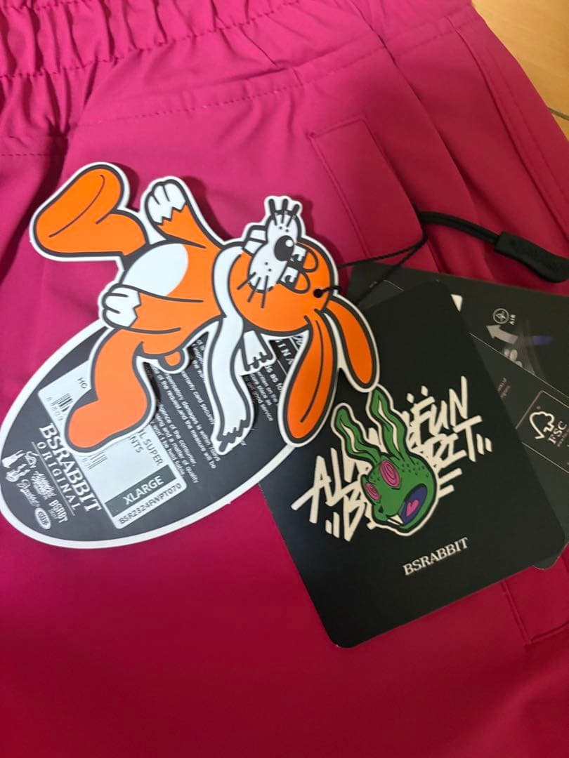 BSRABBITピンク スノーボードウェア 3Lサイズ